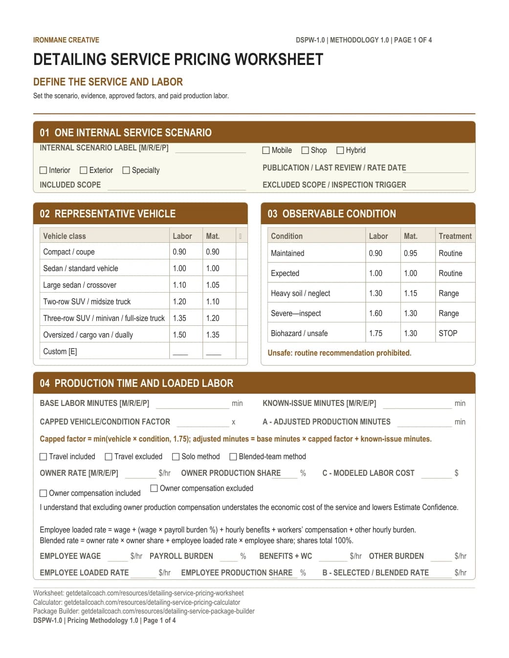 Preview of page 1, define the service and labor